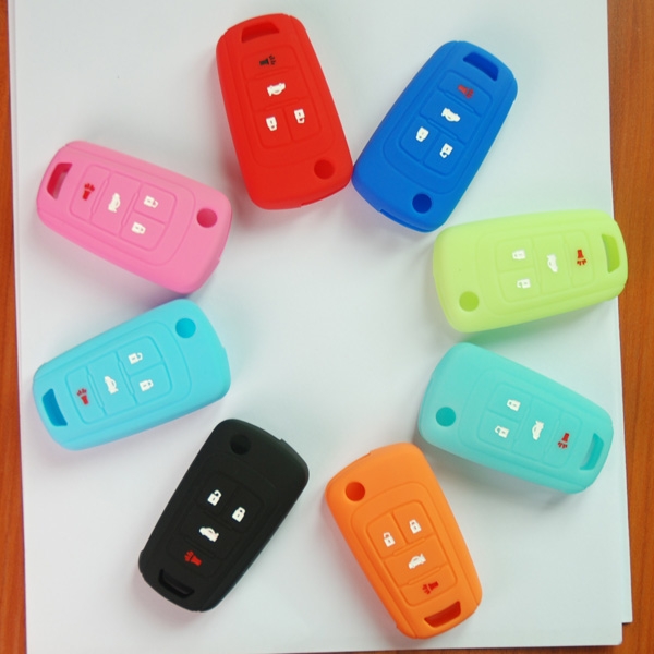 別克4鍵君越硅膠鑰匙套軟膠鎖匙包汽車(chē)遙控器防盜器保護(hù)包套  
